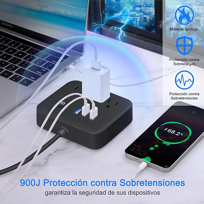 Regleta Extension con USB