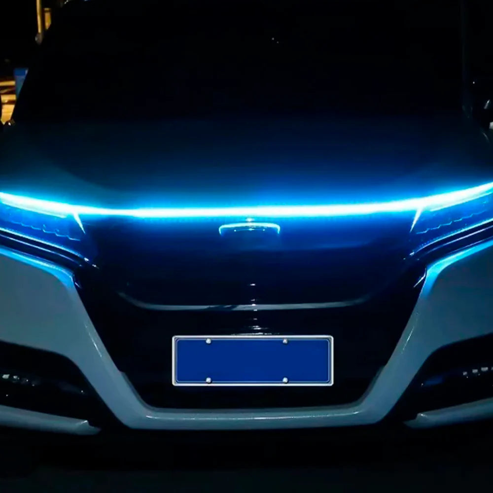 Tiras de luz LED blanca para capó de carro