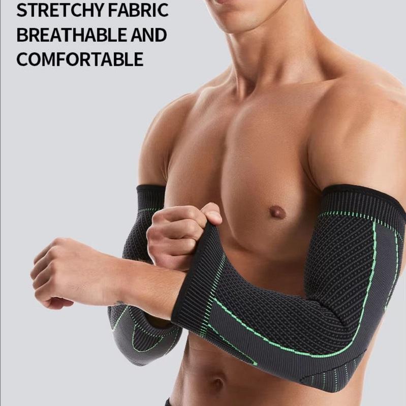 Manga elástica de alta calidad Protección deportiva de compresión de tracción de cuatro vías (El Par)