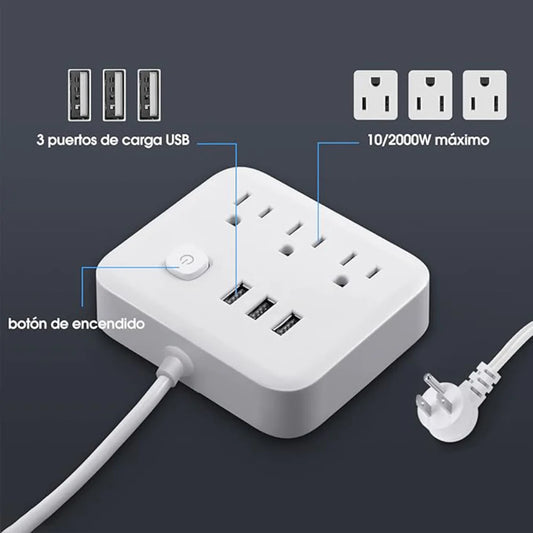 Regleta Extension con USB