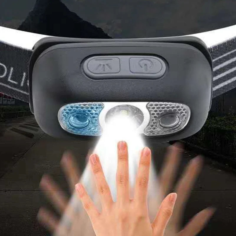 Linterna LED de cabeza con carga USB
